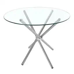 Tesco Living and Home Round Tempered Glass Dining Table offer