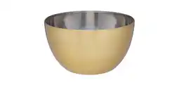 Tesco MasterClass Stainless Steel Brass Finish Mixing Bowl, 24cm offer