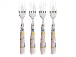 Tesco Maxwell & Williams Tea's & C's Contessa Set of 4 Cake Forks Rose offer