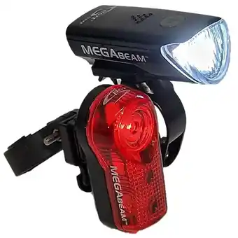 Tesco Sport Direct Mega 5 Diode LED Battery Bike Front/Rear Light Set 160hrs Run Time offer