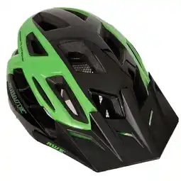 Tesco AWE AweRide In Mould Enduro Bike Helmet Black/Green 58-61cm Crash Guarantee offer