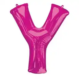 Tesco Pink Letter Y Air Fill Foil Balloon 40cm / 16 in offer