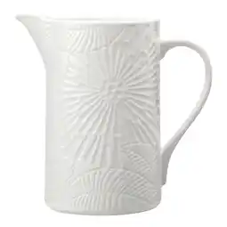 Tesco Maxwell & Williams White Leaf-Pattern Decorative Stoneware Water Jug offer