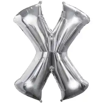 Tesco Silver Letter X Air Fill Foil Balloon 40cm / 16 in offer