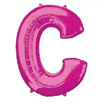 Tesco Pink Letter C Air Fill Foil Balloon 40cm / 16 in offer