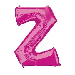 Tesco Pink Letter Z Air Fill Foil Balloon 40cm / 16 in offer