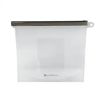 Tesco MasterClass 1-Litre Reusable Food Bag with Leakproof and Airtight Seal, BPA-Free Silicone offer