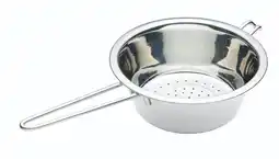 Tesco KitchenCraft Stainless Steel 20cm Long Handled Colander offer