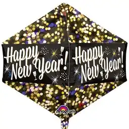 Tesco Happy New Year Anglez Foil Helium Balloon 53cm / 21 in offer