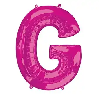 Tesco Pink Letter G Air Fill Foil Balloon 40cm / 16 in offer