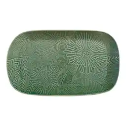 Tesco Oblong Green Ceramic Large Serving Platter offer