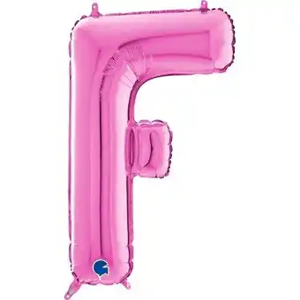 Tesco Hot Pink Letter F Helium Foil Giant Balloon 66cm / 26 in offer