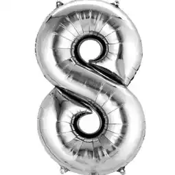 Tesco Silver Number 8 Air Fill Foil Balloon 40cm / 16 in offer