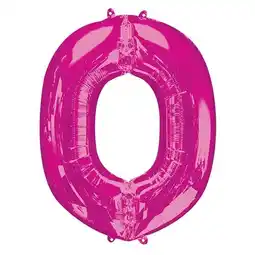 Tesco Pink Letter O Air Fill Foil Balloon 40cm / 16 in offer