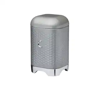 Tesco Lovello Retro Coffee Canister with Geometric Textured Finish - Shadow Grey offer