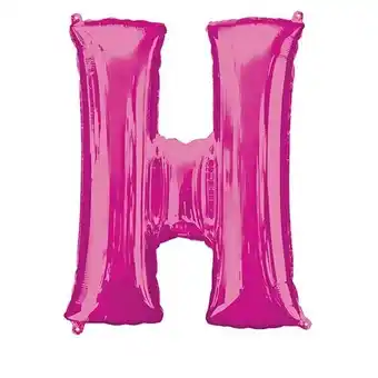 Tesco Pink Letter H Air Fill Foil Balloon 40cm / 16 in offer