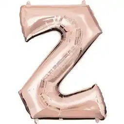 Tesco Rose Gold Letter Z Air Fill Foil Balloon 40cm / 16 in offer