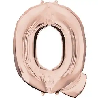 Tesco Rose Gold Letter Q Air Fill Foil Balloon 40cm / 16 in offer