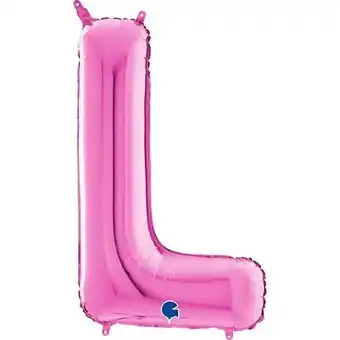 Tesco Hot Pink Letter L Helium Foil Giant Balloon 66cm / 26 in offer