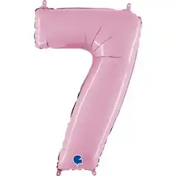 Tesco Pastel Pink Number 7 Helium Foil Giant Balloon 66cm / 26 in offer