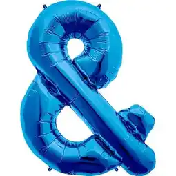 Tesco Blue Ampersand Foil Helium Giant Balloon 86cm / 34 in offer