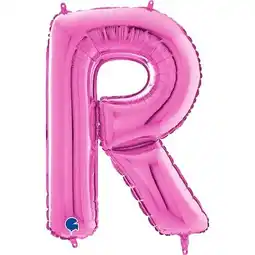 Tesco Hot Pink Letter R Helium Foil Giant Balloon 66cm / 26 in offer