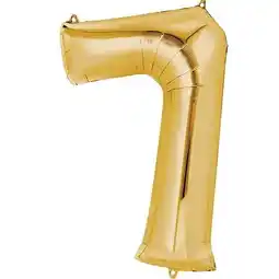 Tesco Gold Number 7 Air Fill Foil Balloon 40cm / 16 in offer