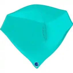 Tesco Tiffany Blue 4D Gem Shape Foil Helium Balloon 45cm / 18 in offer