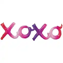 Tesco XOXO Hugs and Kisses Ombre Phrase Air Fill Giant Foil Balloon 99cm / 39 in offer