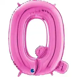 Tesco Hot Pink Letter Q Helium Foil Giant Balloon 66cm / 26 in offer