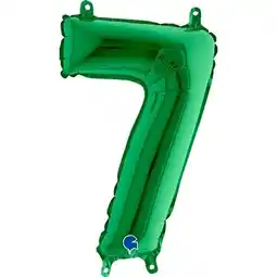 Tesco Number 7 Green Air Fill Foil Balloon 35cm / 14 in offer