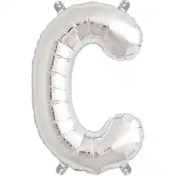 Tesco Letter C Silver Air Fill Foil Balloon 40cm / 16 in offer