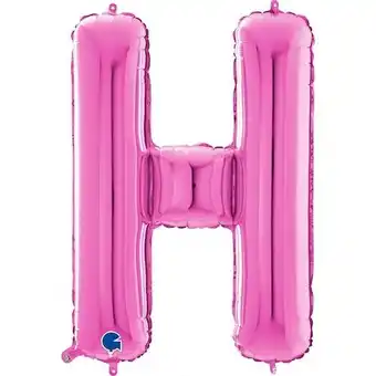 Tesco Hot Pink Letter H Helium Foil Giant Balloon 66cm / 26 in offer