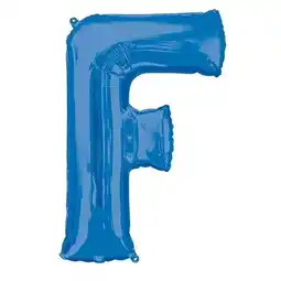 Tesco Blue Letter F Air Fill Foil Balloon 40cm / 16 in offer