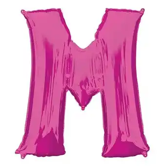 Tesco Pink Letter M Air Fill Foil Balloon 40cm / 16 in offer