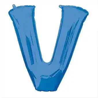 Tesco Blue Letter V Air Fill Foil Balloon 40cm / 16 in offer