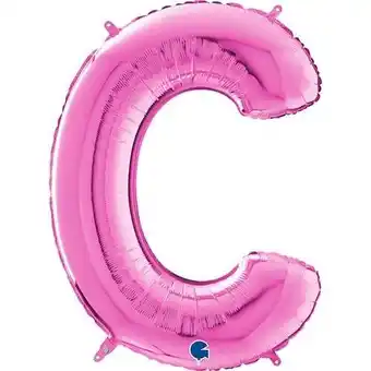 Tesco Hot Pink Letter C Helium Foil Giant Balloon 66cm / 26 in offer