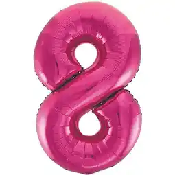 Tesco Pink Number 8 Helium Foil Giant Balloon 86cm / 34 in offer