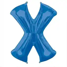 Tesco Blue Letter X Air Fill Foil Balloon 40cm / 16 in offer