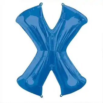 Tesco Blue Letter X Air Fill Foil Balloon 40cm / 16 in offer