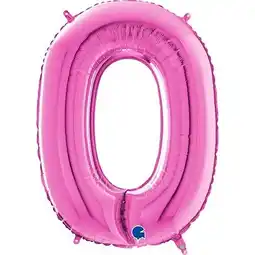 Tesco Hot Pink Letter O Helium Foil Giant Balloon 66cm / 26 in offer