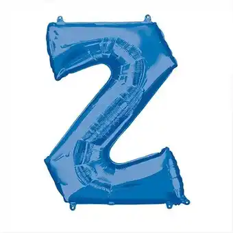 Tesco Blue Letter Z Air Fill Foil Balloon 40cm / 16 in offer