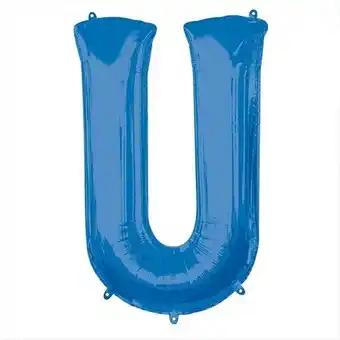 Tesco Blue Letter U Air Fill Foil Balloon 40cm / 16 in offer