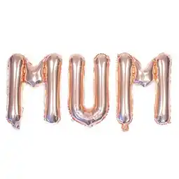 Tesco Rose Gold Mum Air Fill Foil Letter Balloon Kit 34cm offer