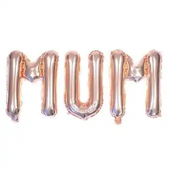 Tesco Rose Gold Mum Air Fill Foil Letter Balloon Kit 34cm offer