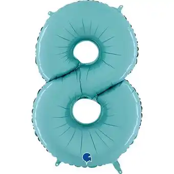 Tesco Pastel Blue Number 8 Helium Foil Giant Balloon 66cm / 26 in offer