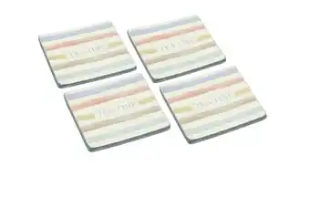 Tesco KitchenCraft Classic Collection Vintage Style Ceramic Drink Coasters offer