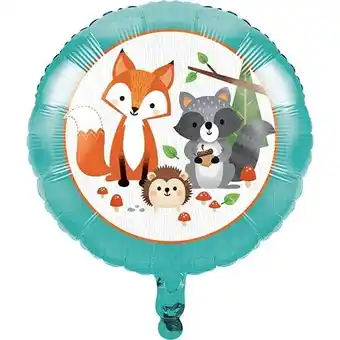 Tesco Woodland Animals Round Foil Helium Balloon 46cm / 18 in offer