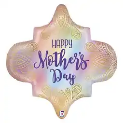 Tesco Opal Mother's Day Boho Rainbow Holographic Helium Foil Giant Balloon 76cm / 30 in offer