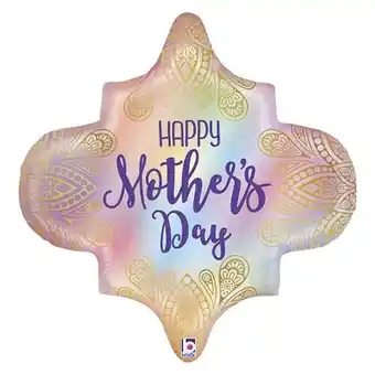 Tesco Opal Mother's Day Boho Rainbow Holographic Helium Foil Giant Balloon 76cm / 30 in offer